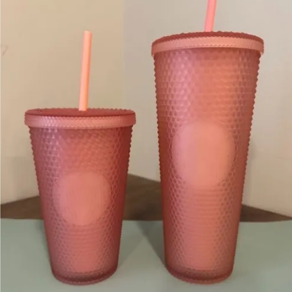 💗NEW SET🍋Starbucks 2022 Valentine Pink Lemonade Jelly Grande & Venti Studded